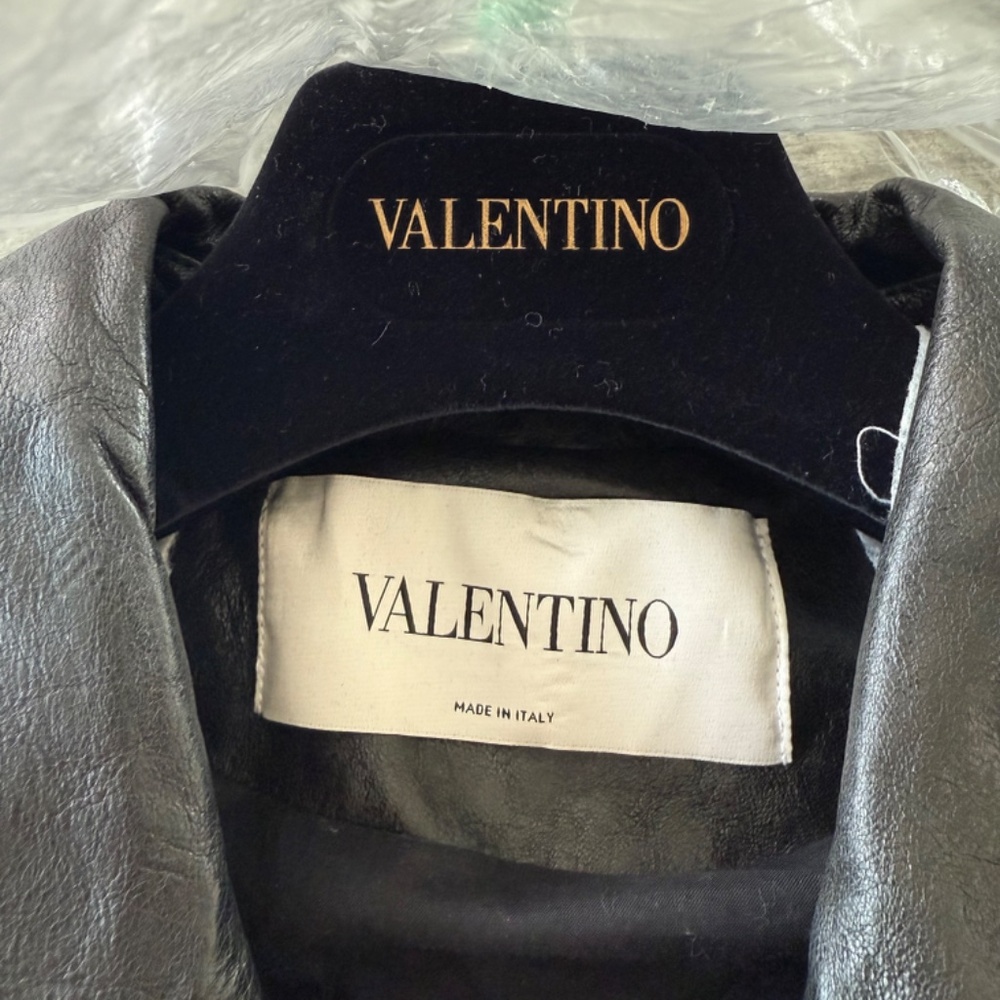 Valentino Studded Fringe Leather Biker Jacket - Picture 7 of 12
